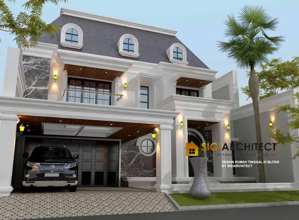 desain rumah klasik mediteran l 15 m