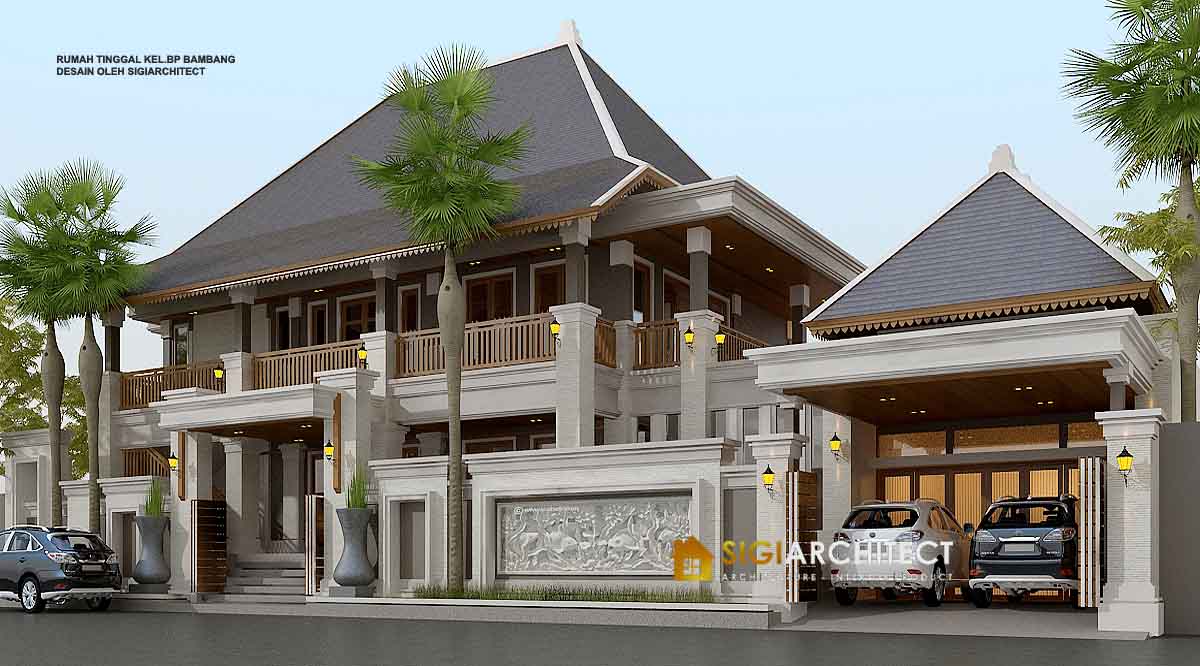 DESAIN rumah Joglo adat Palembang jawa 2 lantai
