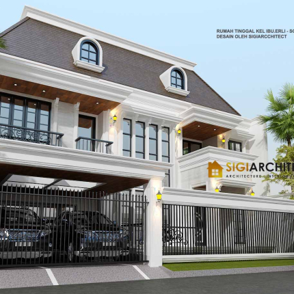 Desain Rumah American Klasik 2 Lantai