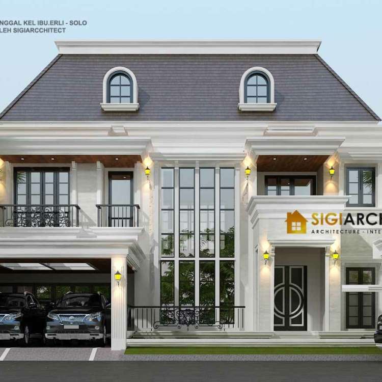 Desain Rumah American Klasik 2 Lantai