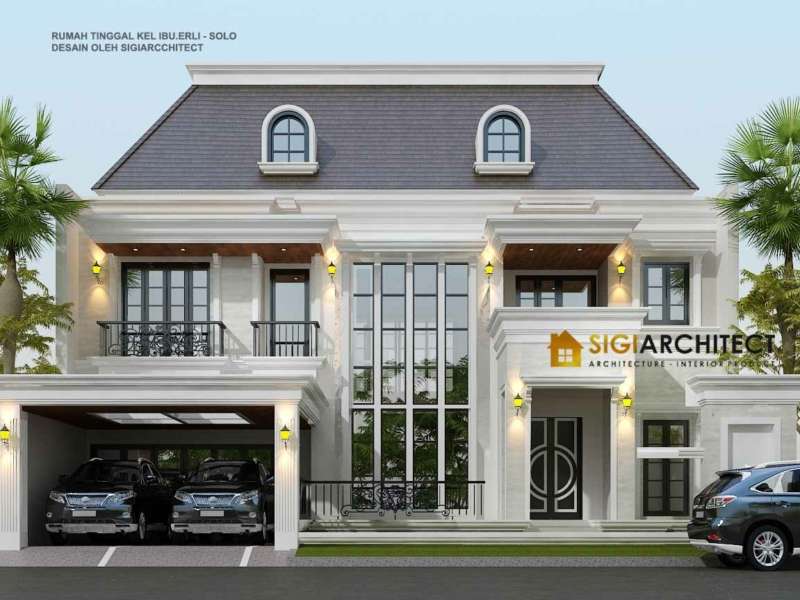 Desain Rumah American Klasik 2 Lantai