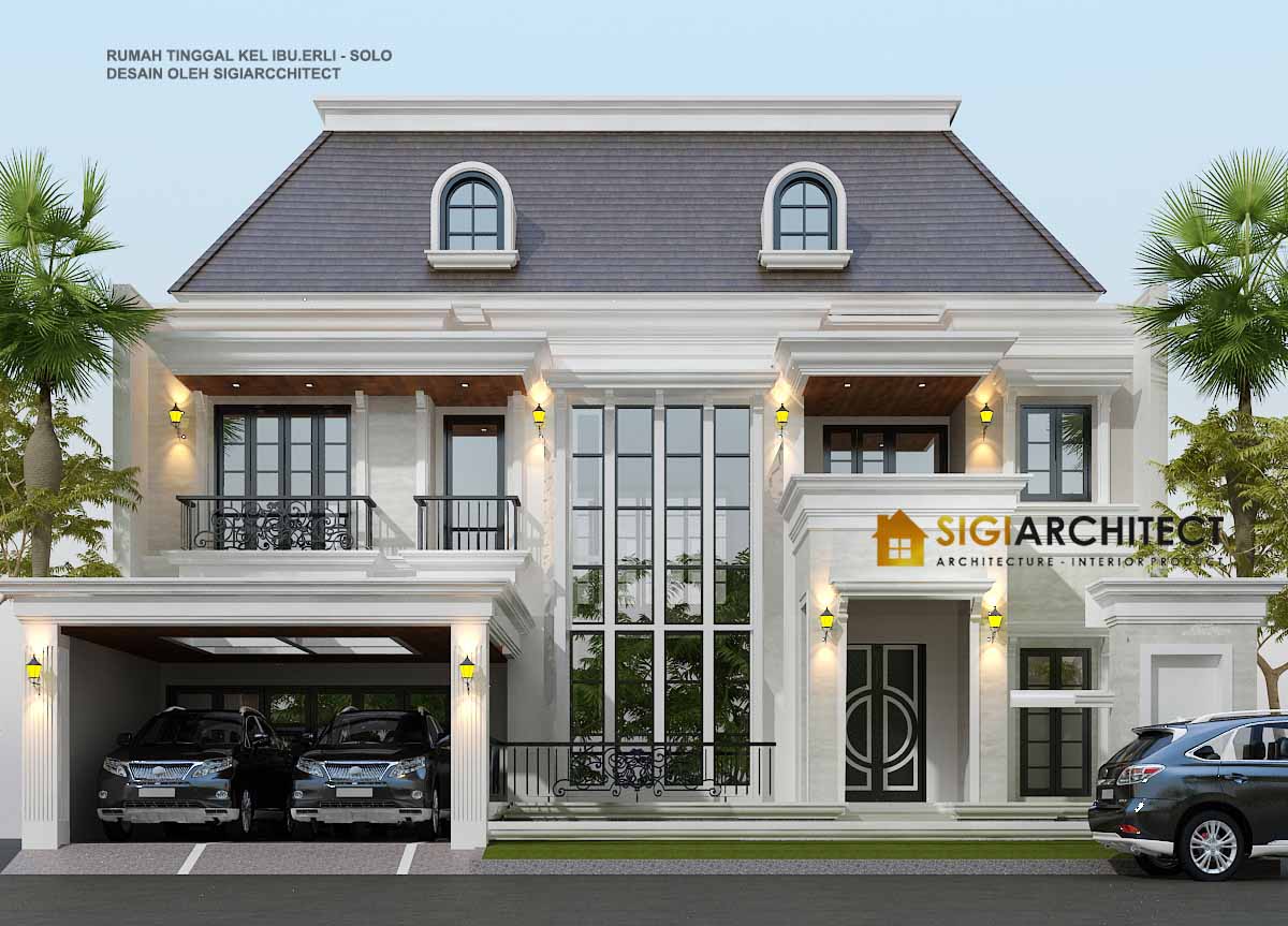 Desain Rumah American Klasik 2 Lantai