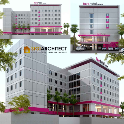 Desain Hotel 6 Lantai Bintang 3 Fave Padang Modern Minimalis
