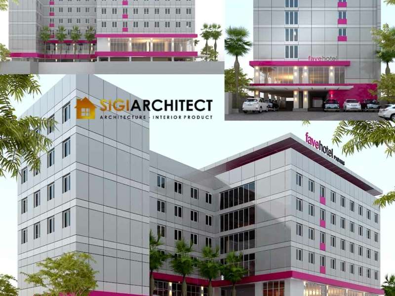 Desain Hotel 6 Lantai Bintang 3 Fave Padang Modern Minimalis