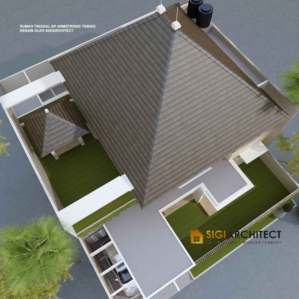 Desain Rumah Tropis Rooftop Roof Garden