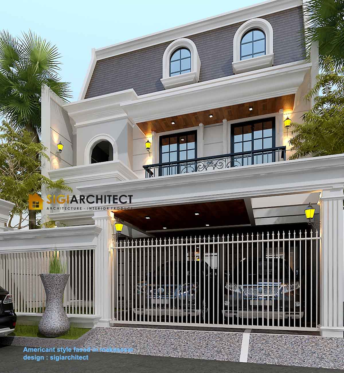 Rumah American Classic 2 Lantai LB 250-300 M2