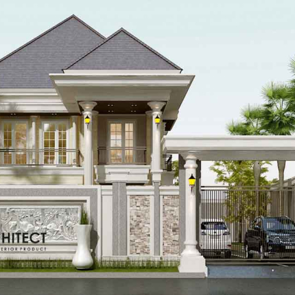 Desain Rumah Klasik Eropa 2 Lantai LB 400-500 M2