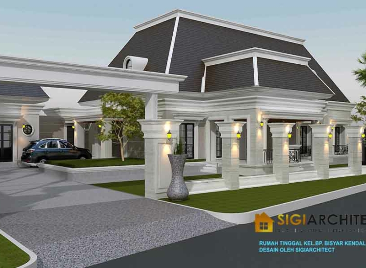 Rumah American Style 1 Lantai Desain Klasik Modern 500 M2