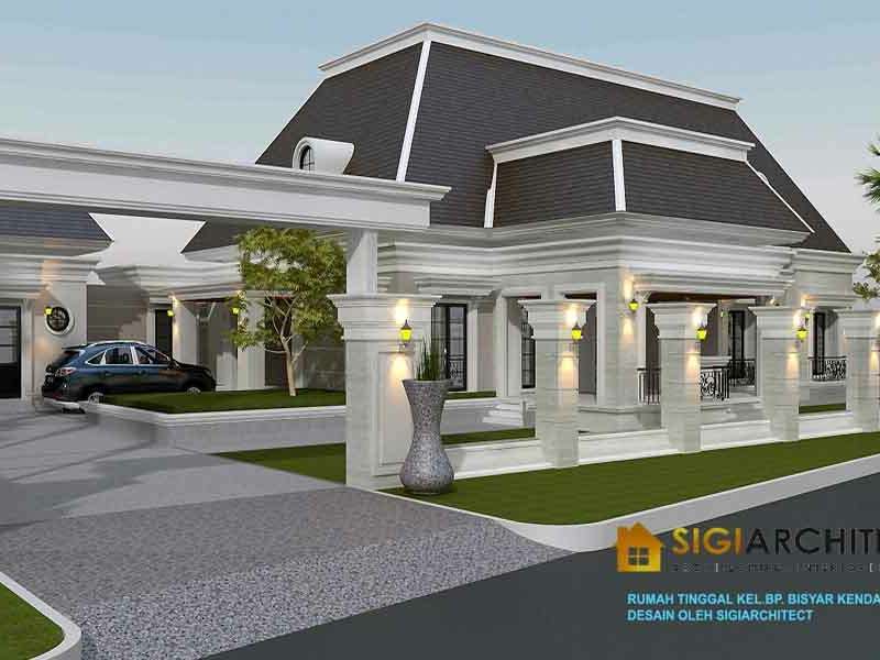 Rumah American Style 1 Lantai Desain Klasik Modern 500 M2