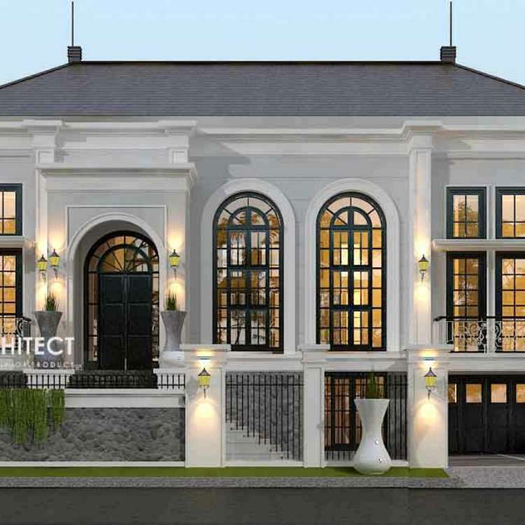 Rumah Klasik American Modern 1 Lantai 400 M2 Semibasemen