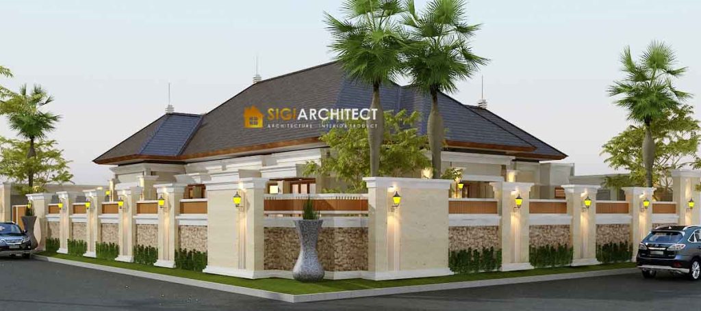 model rumah joglo 1 lantai desain pagar depan