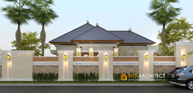 model rumah joglo 1 lantai pagar keliling