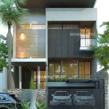 jasa arsitek desain rumah minimalis semibasemen cirebon jawa barat