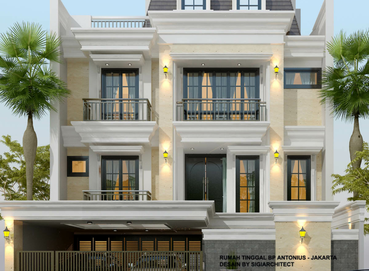 DESAIN ROOFTOP RUMAH MEWAH 3 LANTAI