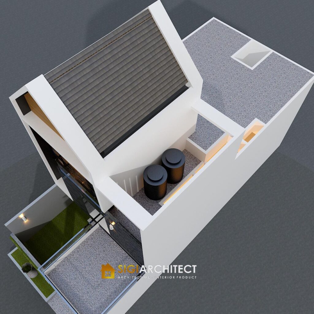 desain atap rumah 3 lantai minimalis