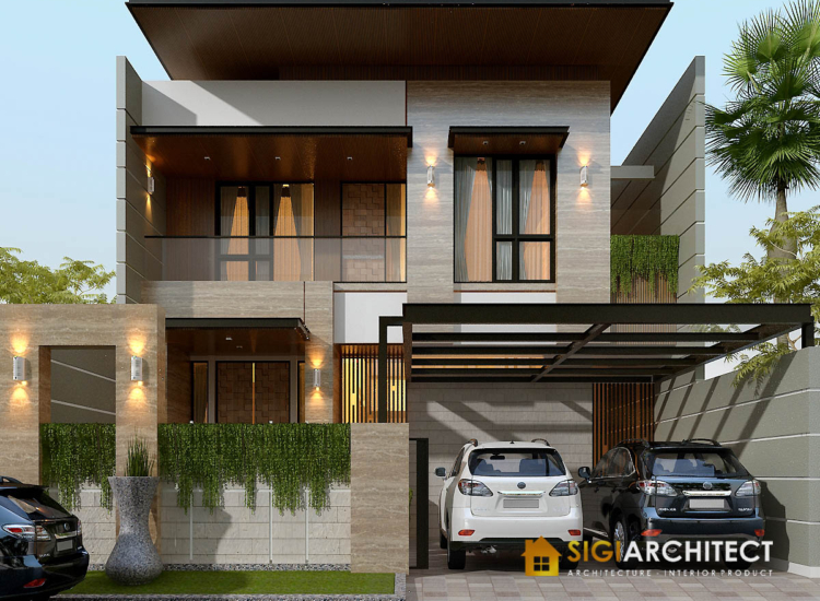 Model Rumah 2 Lantai Minimalis Tropis 2024 ( Industrial )