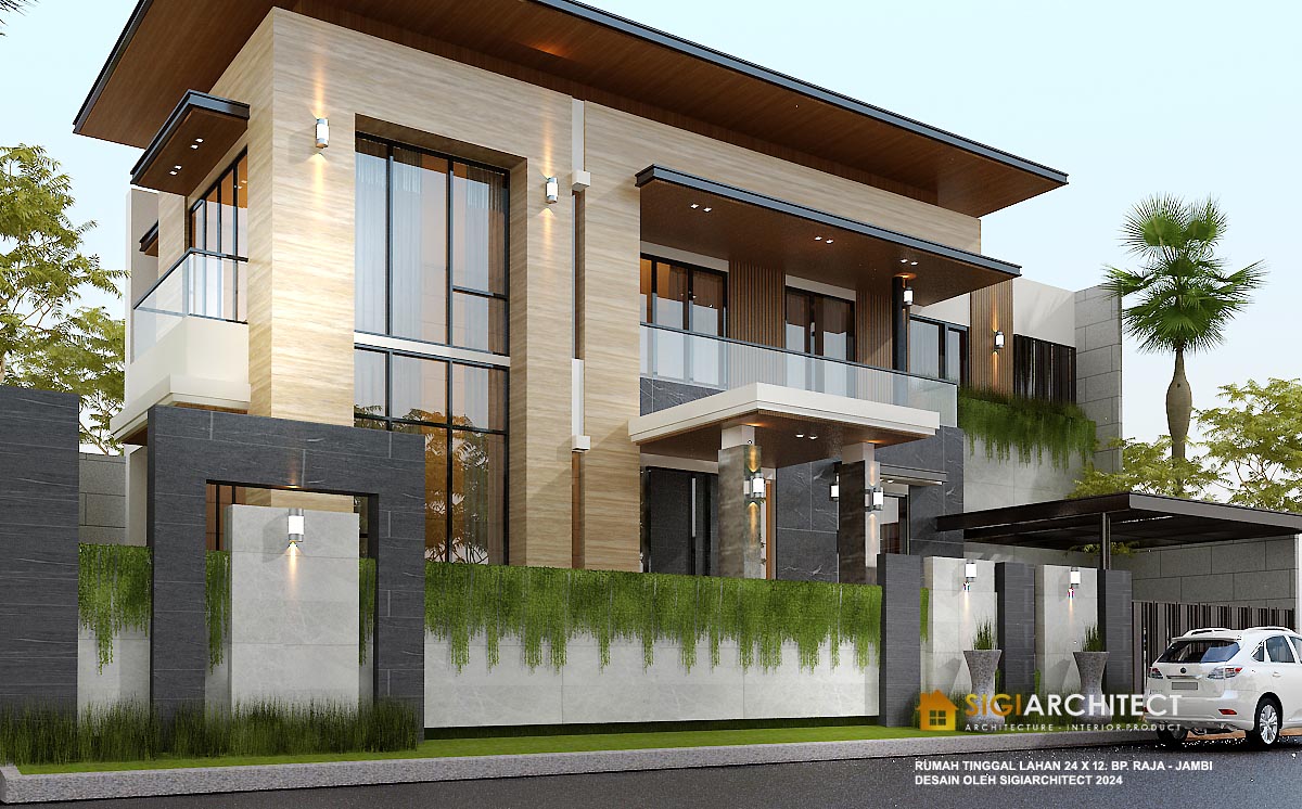 ARSITEK RUMAH 2 LANTAI MINIMALIS TROPIS 2024