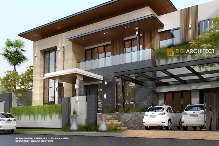 4 View Rumah Minimalis Tropis 2 Lantai 2025 ( Modern Industrial )
