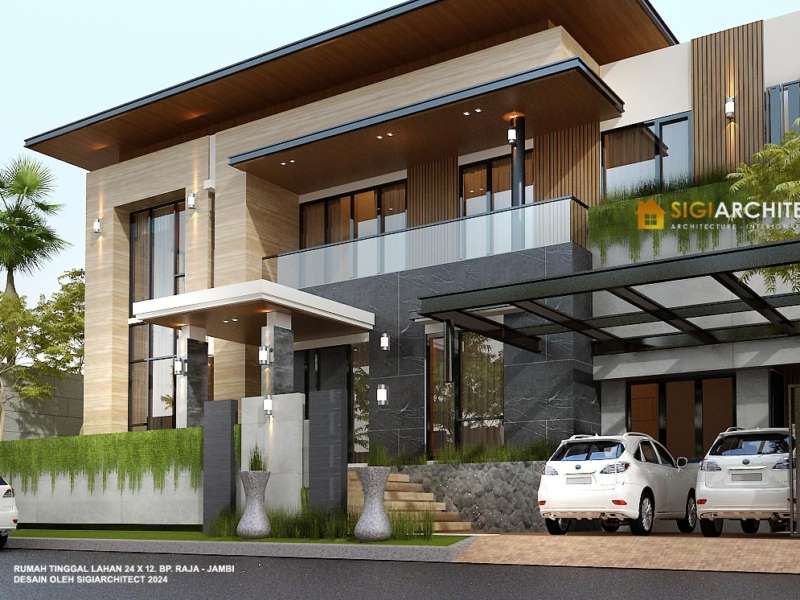 4 View Rumah Minimalis Tropis 2 Lantai 2025 ( Modern Industrial )