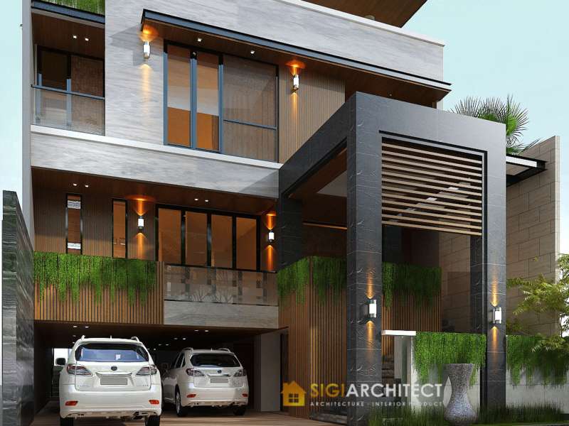 Desain Minimalis Rumah 3 Lantai & Rooftop