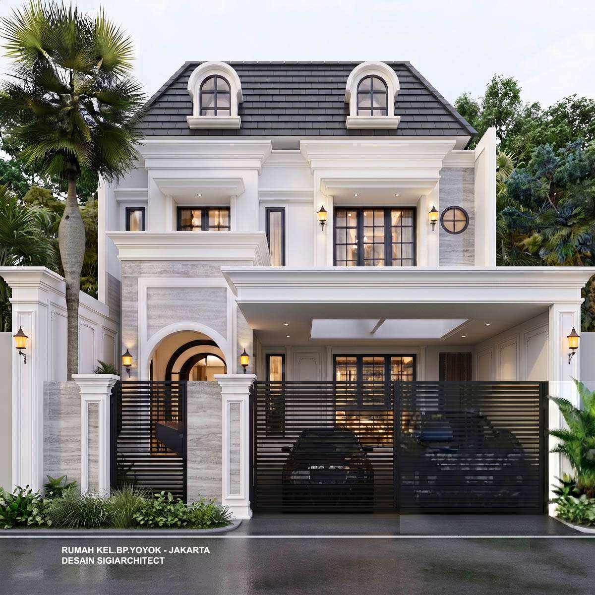 Desain Rumah Klasik Modern250 M2 & Kolam Renang