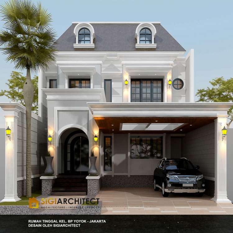 Desain Rumah Klasik Mediteran 2 Lantai 250 M2 & Kolam Renang