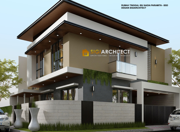 Rumah Pojok Tropis Minimalis 2 Lantai
