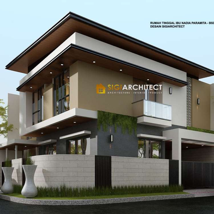 Rumah Pojok Tropis Minimalis 2 Lantai