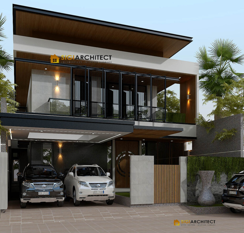 Model rumah minimalis 2 lantai 300 M2 lEBAR 9 M