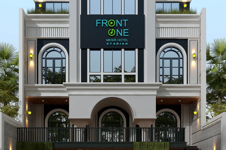 Desain Hotel 4 Lantai Mediteran Desain Elegan hotel syariah