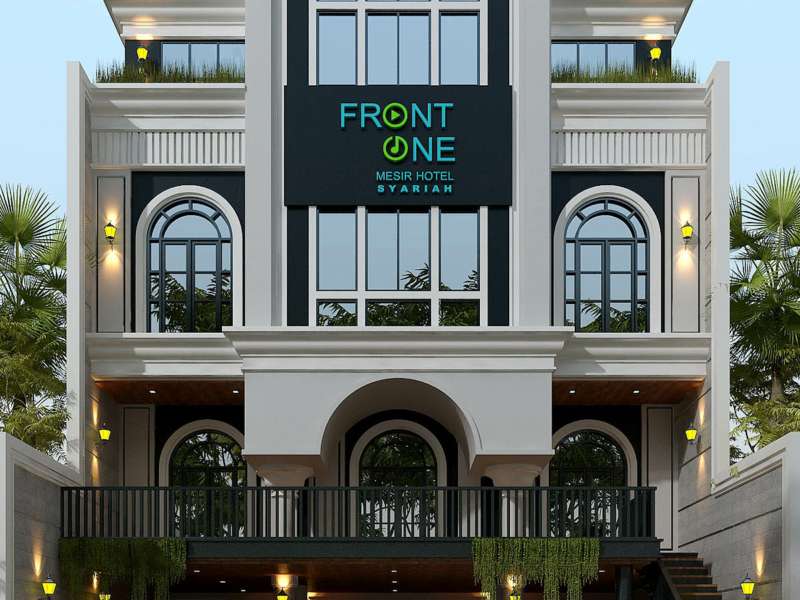 Desain Hotel 4 Lantai Mediteran Desain Elegan hotel syariah