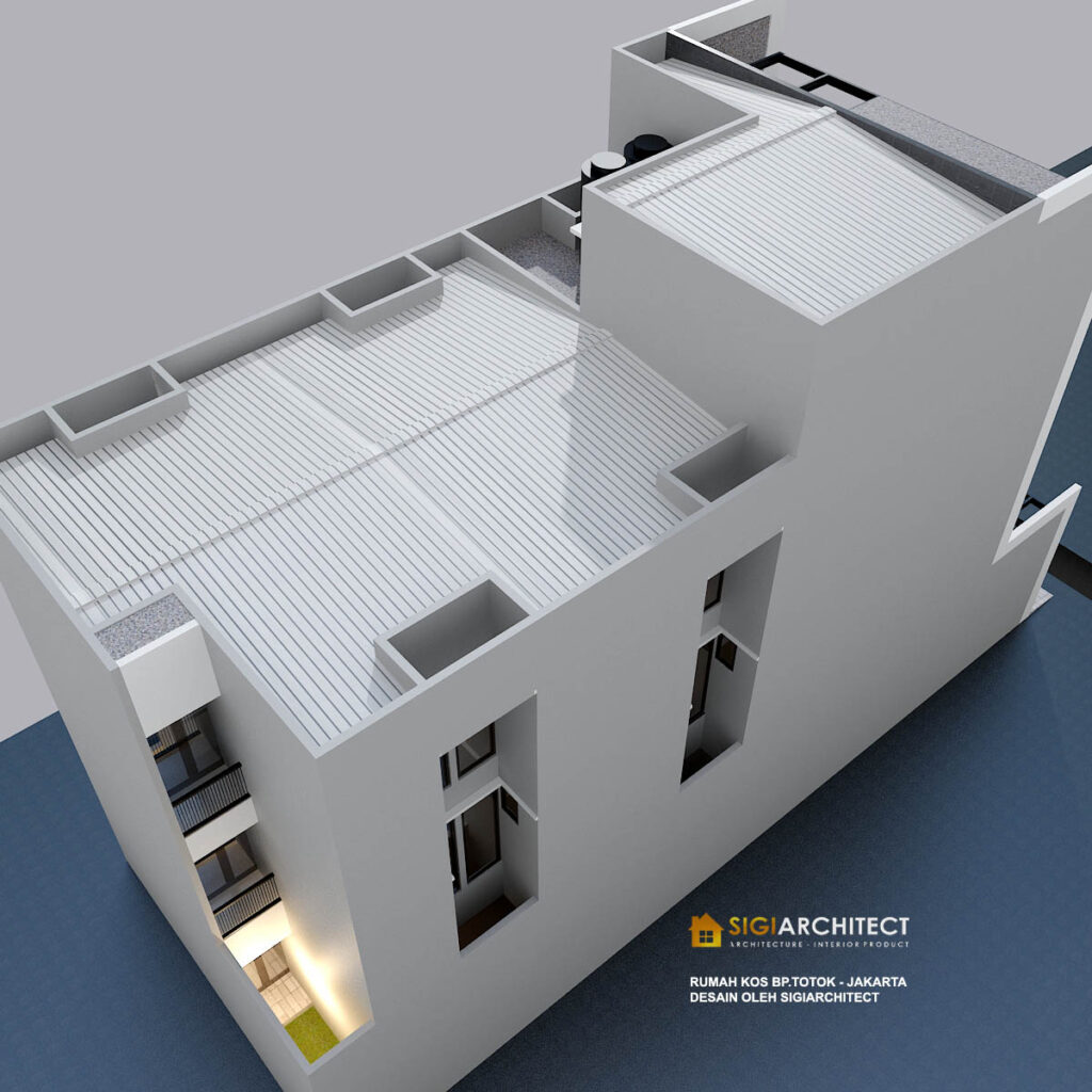 DESAIN ATAP KOS 3 LANTAI DESAIN INDUSTRIAL MINIMALIS