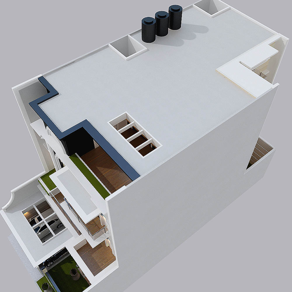 ROOFTOP RUMAH CLASSIC AMERICAN 3 LANTAI