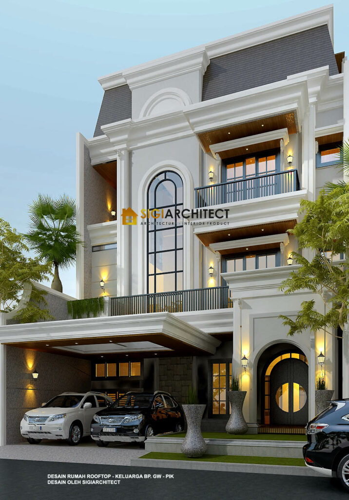 RUMAH MODEL CLASSIC AMERICAN 3 LANTAI