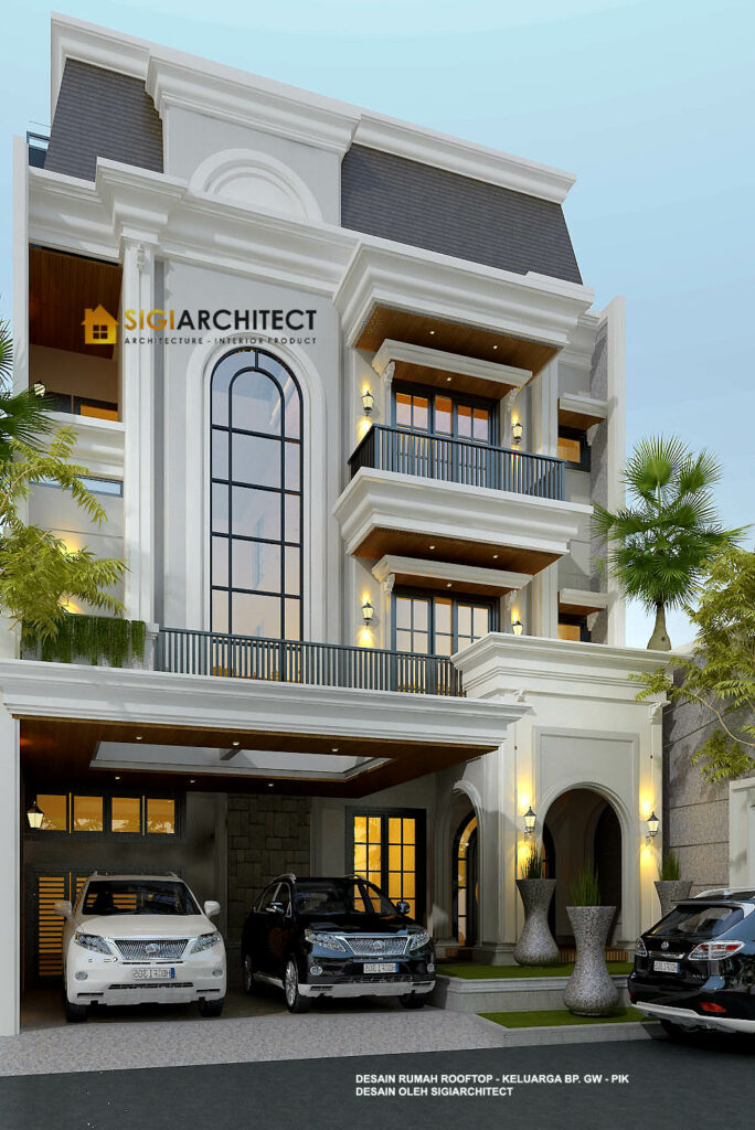 RUMAH MODEL CLASSIC AMERICAN STYLE 3 LANTAI