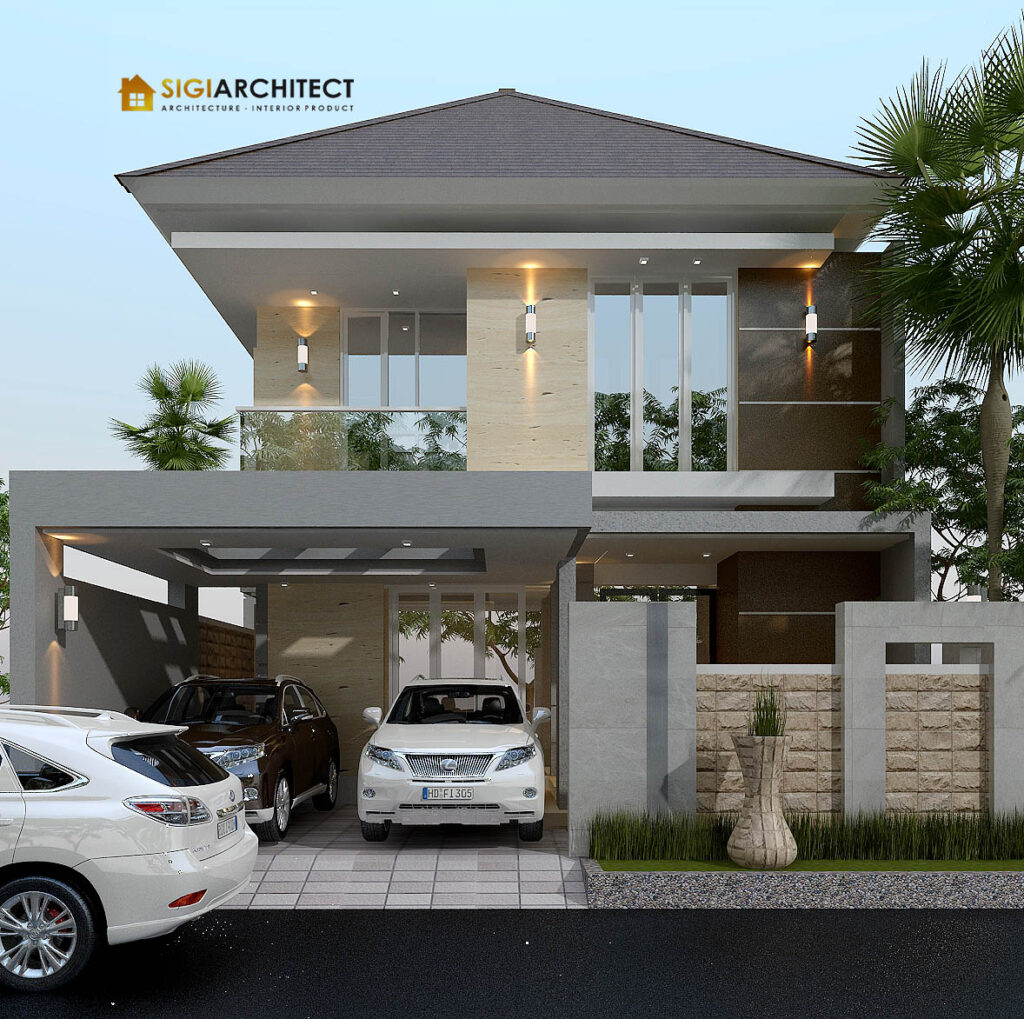 desain rumah pojok 4 kamar