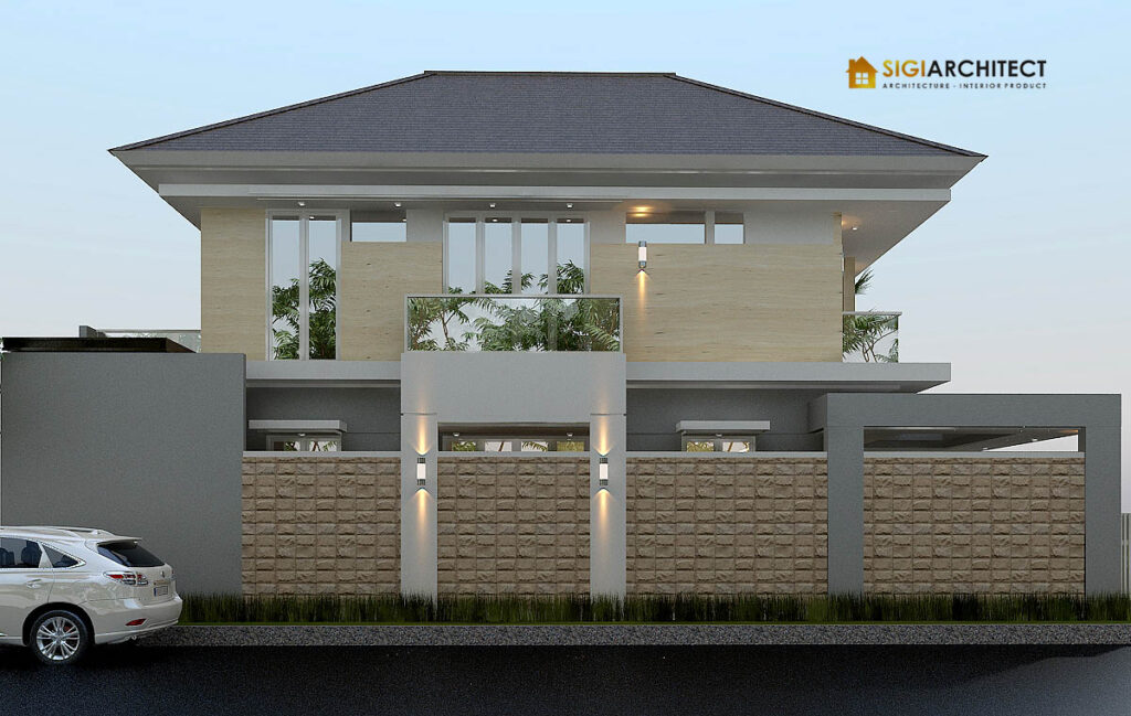 fasad rumah pojok 10x20