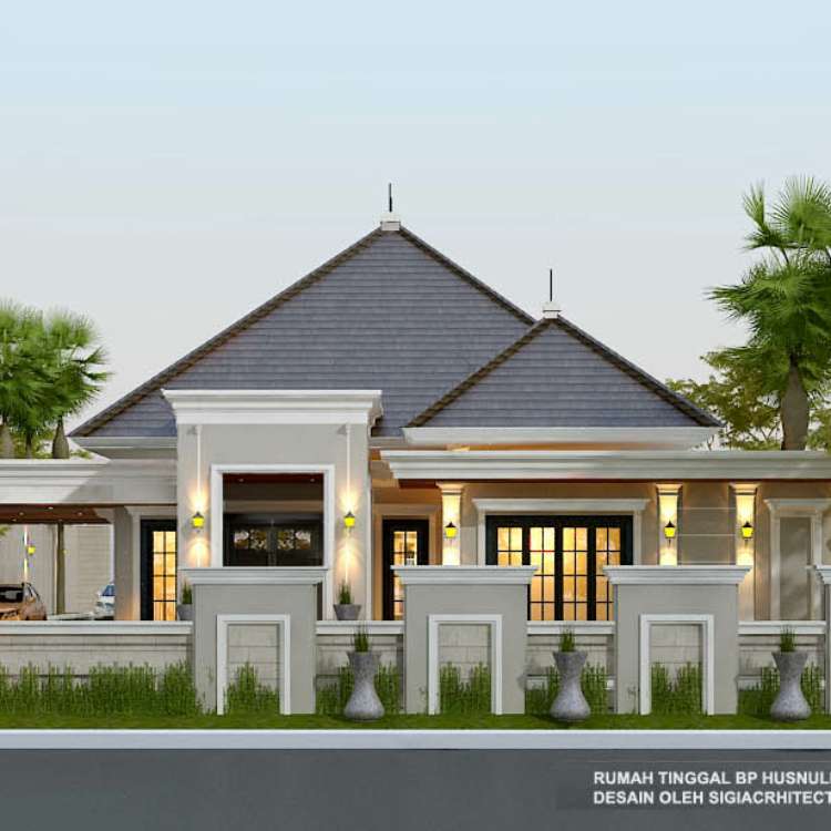Rumah Klasik Modern 1 Lantai 500 M2