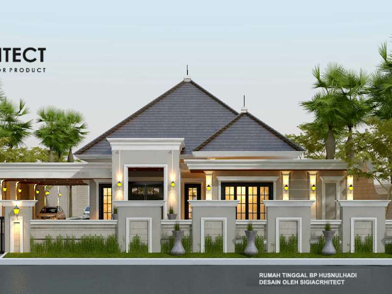 Rumah Klasik Modern 1 Lantai 500 M2