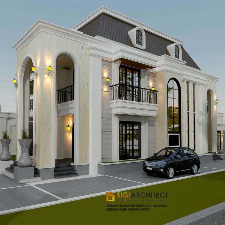 Desain Rumah 2 Lantai Klasik Modern Lb 600 M2