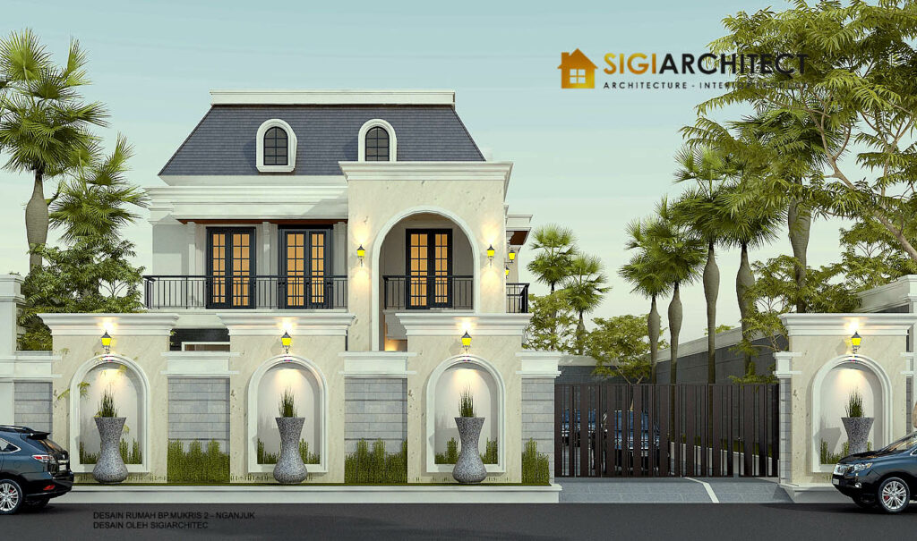 desain rumah klasik minimalis modern 2 lantai