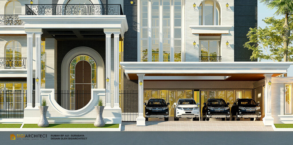 CARPORT RUMAH MEWAH 3 LANTAI