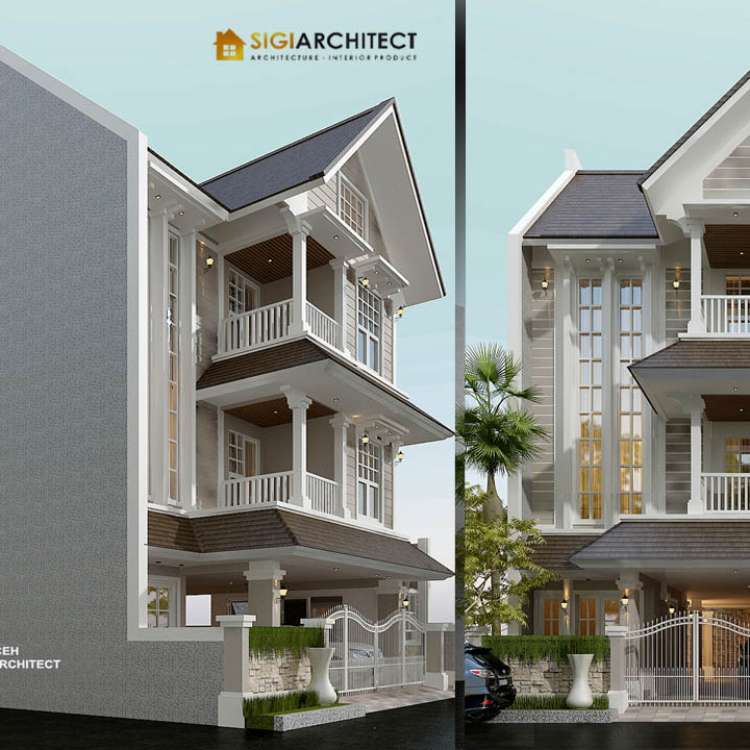 Desain Kos 3 Lantai 3×5 Tropis Melayu Modern Toilet Balkon