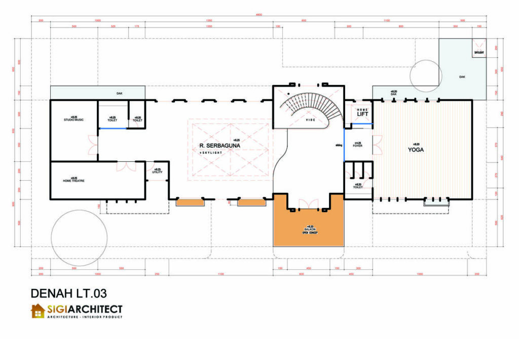 desain rumah mewah 3 lantai denah KLASIK AMERICAN