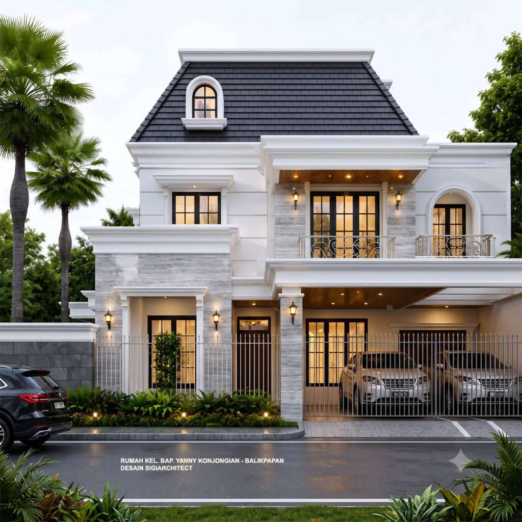 Desain Rumah Hook 2 LantaI Klasik Modern 350 M2 SIGIARCHITECT