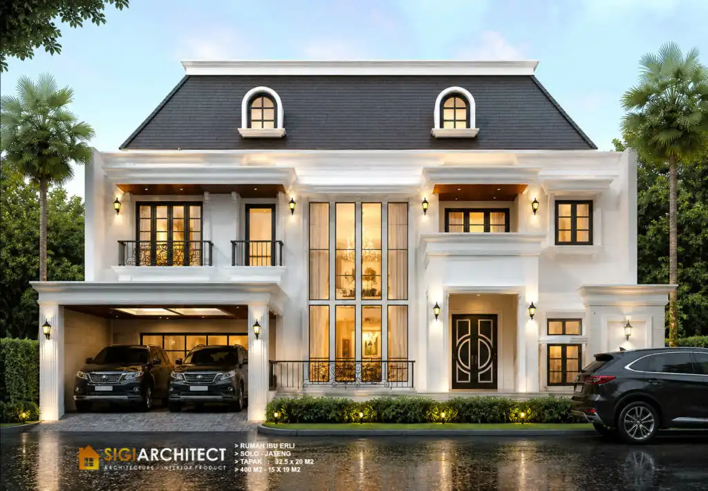 Arsitek Rumah Klasik 2 Lantai sigiarchitect