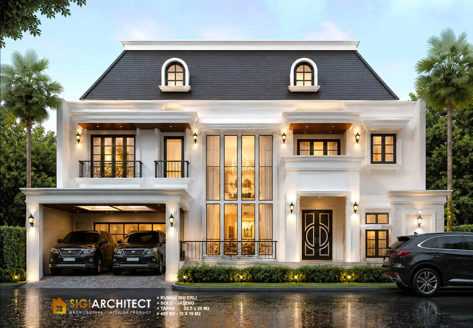 Arsitek Rumah Klasik 2 Lantai sigiarchitect