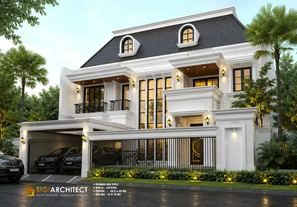 Arsitek Rumah Klasik Modern 2 Lantai sigiarchitect