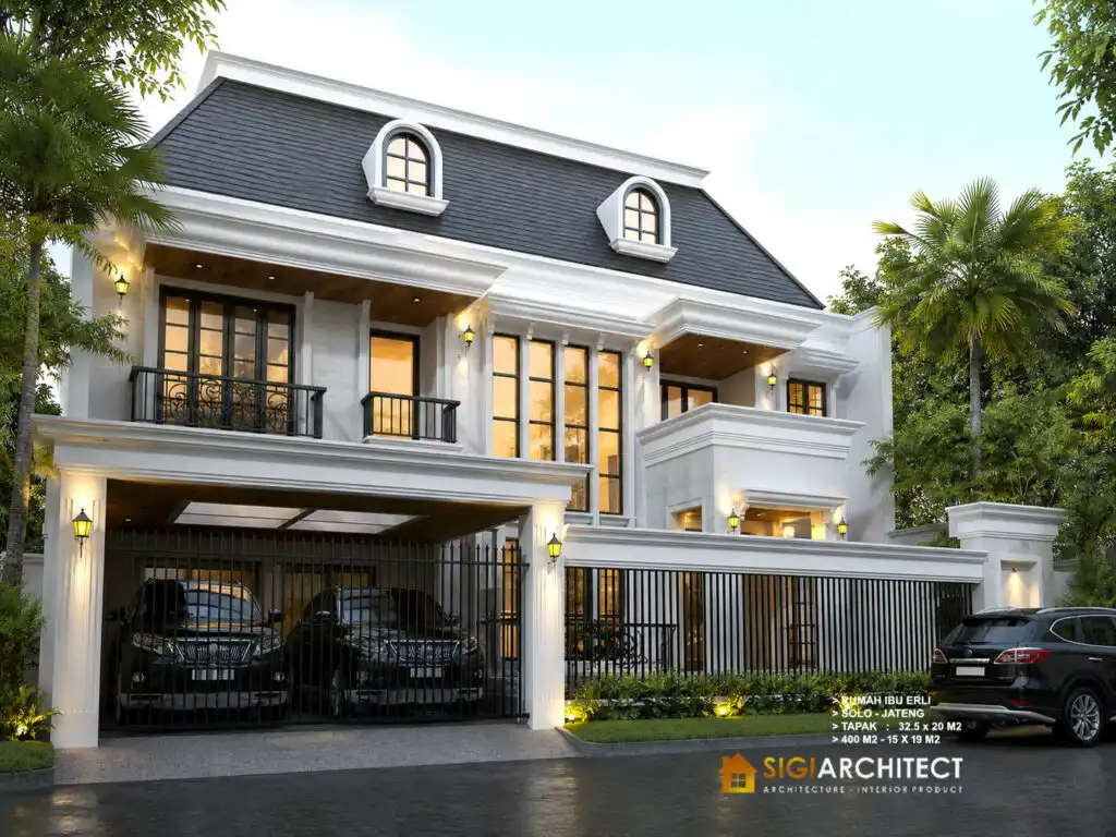 Arsitek Rumah Mewah Klasik 2 Lantai sigiarchitect