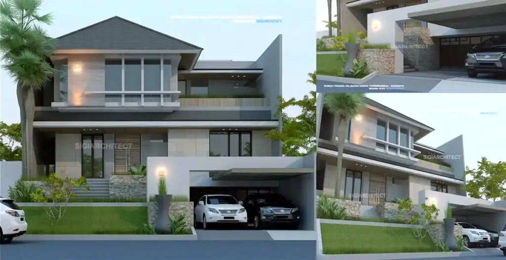 Desain Rumah Mewah 3 Lantai Semibasen sigiarchitect